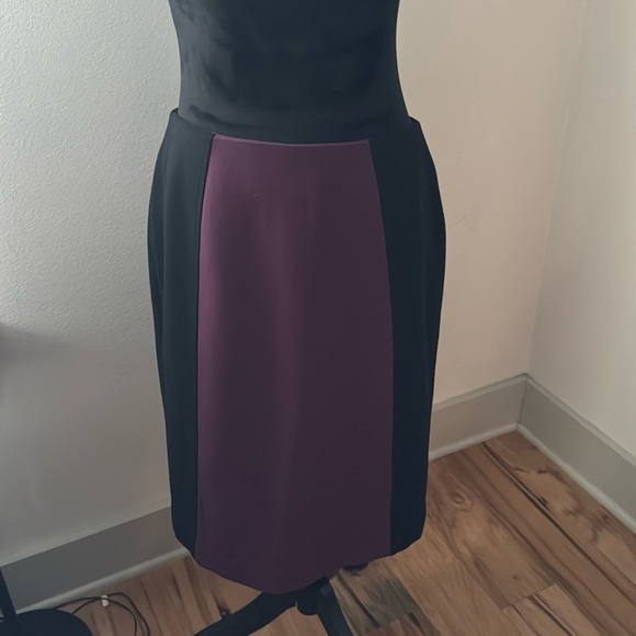 Halogen grape black color block lined pencil skirt Sz 6 - Picture 2 of 8